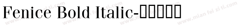 Fenice Bold Italic字体转换